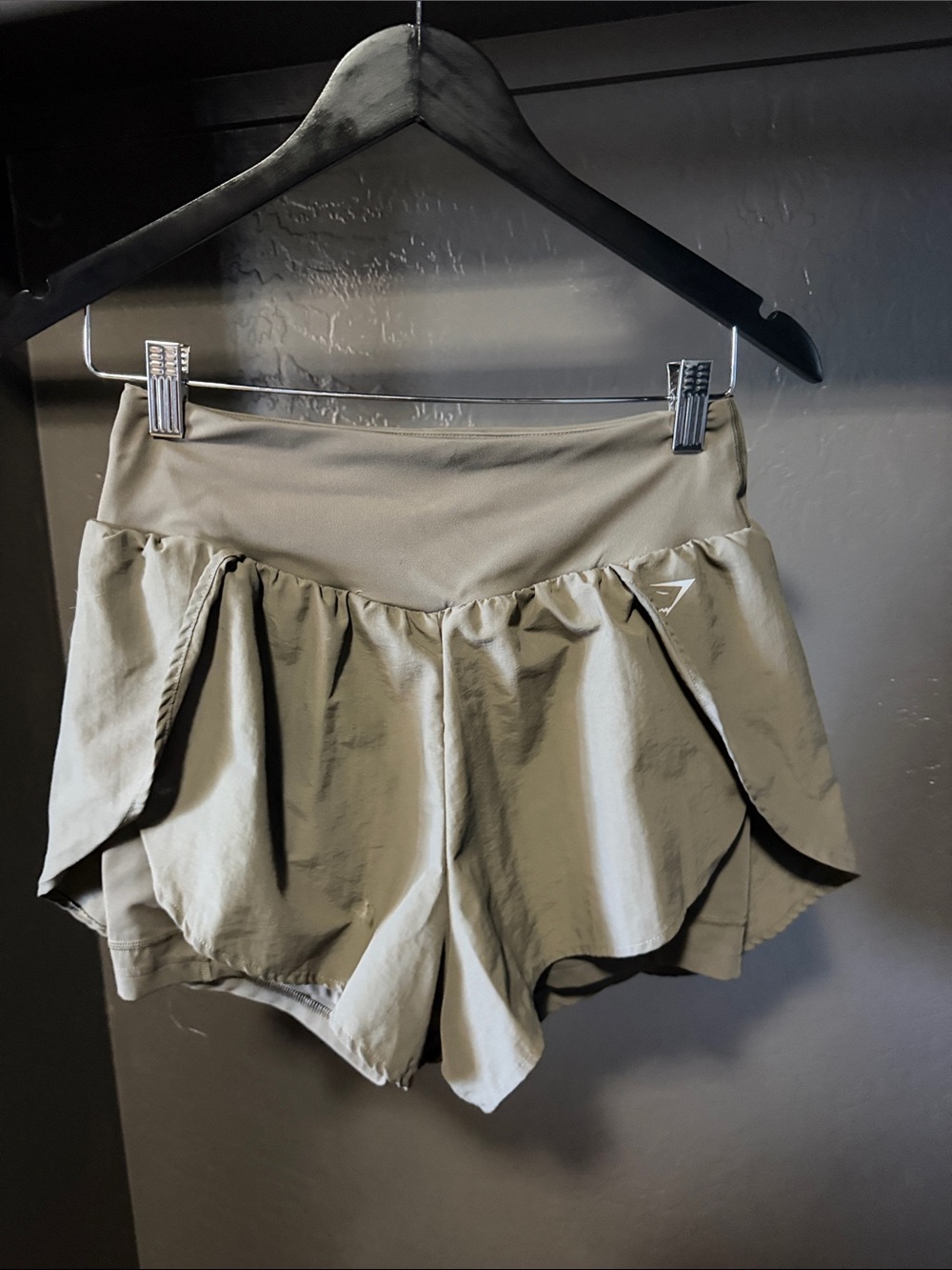 Gymshark Olive Green Layered Athletic Shorts